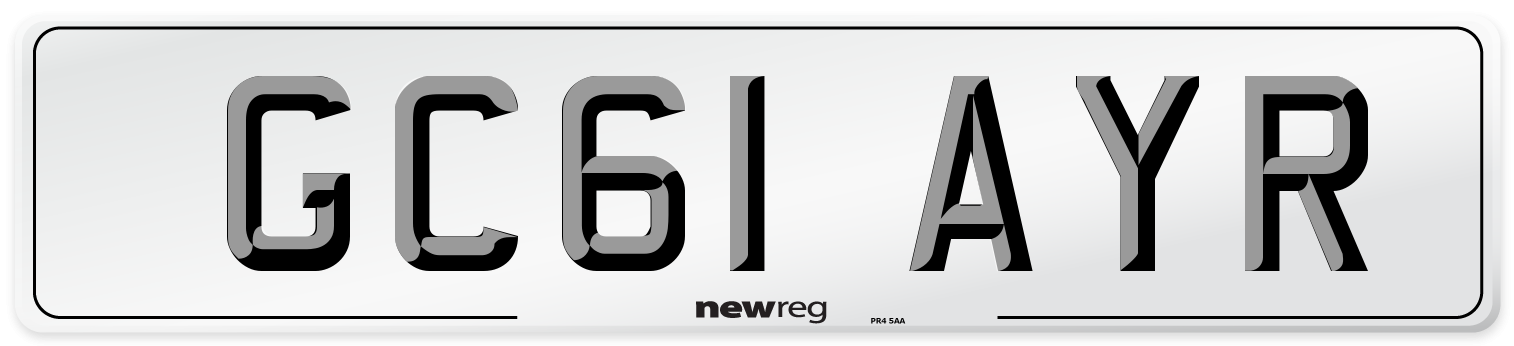 GC61 AYR Number Plate from New Reg